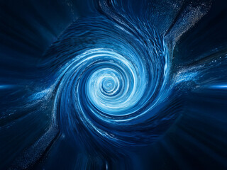 Aufkleber - A mesmerizing swirling vortex of deep blues and luminous white light, creating an illusion of depth and cosmic energy.  It evokes a sense of mystery and infinite space.