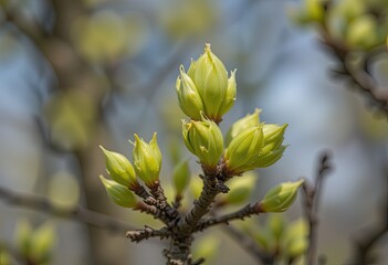 Wall Mural - buds of a willow