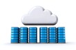 © Flavonoids  - Blue Data Servers with Cloud Symbol Representing Cloud Computing