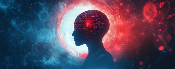 Digital Mind AI, technology, futuristic concept.