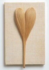 Wall Mural - Hair art in heart shape on canvas.