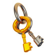 © RIZ_design - 3d rendering key icon. Game asset icon concept