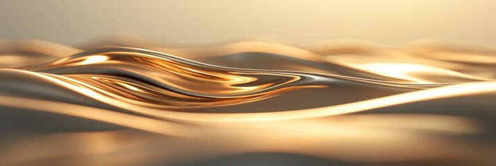 Wall Mural - a gold wave is shown in a painting