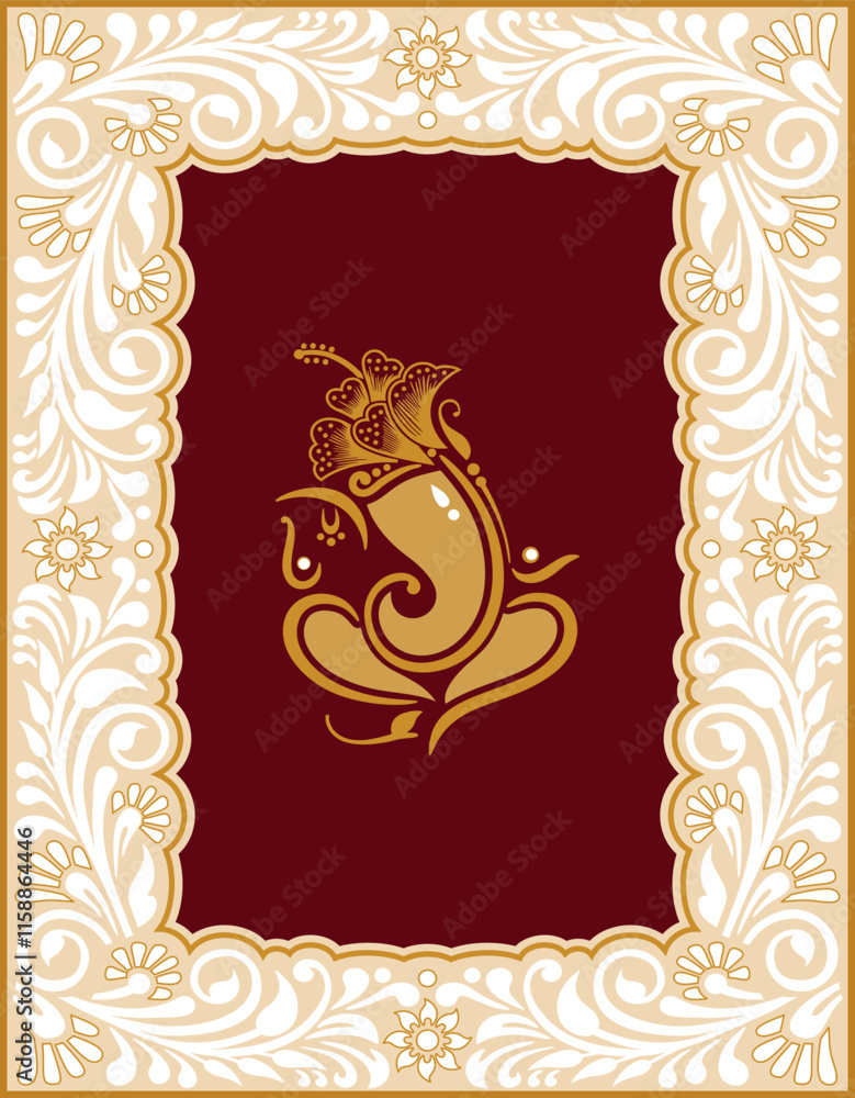 Indian wedding invitation card designs. Vector illustrations Stock ...