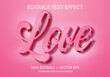 © Mean Design - love 3d vector text effect with modern style design