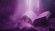 © Shahazadi - Glittering book reveals secrets in a mystical purple haze during a magical moment