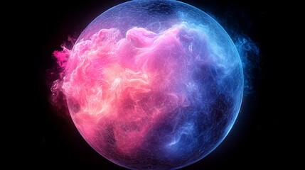 Wall Mural - science and technology abstract graphic background with a texture, featuring a sphere planet circle,
