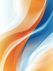 Aufkleber - Vibrant abstract glossy waves in warm and cool colors create a dynamic visual experience. Generative AI