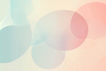 Poster - Abstract geometric design featuring colorful circles and lines in pastel tones with ample space for text and personalization. Generative AI