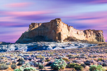 Wall Mural - Sandstone formations at sunset, Arizona, USA