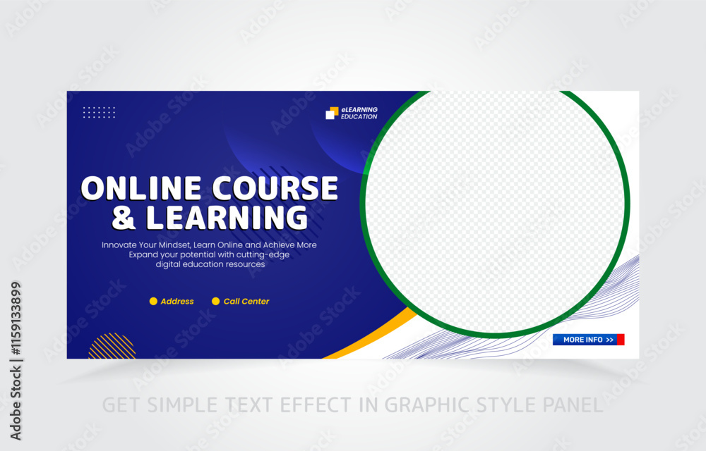 banner template design e-learning online and class master with free ...
