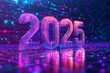 © Vlad - 2025 new year numbers, concept of artificial intelligence, virtual reality, digitalization, new technologies, web, inventions. Generated with AI.