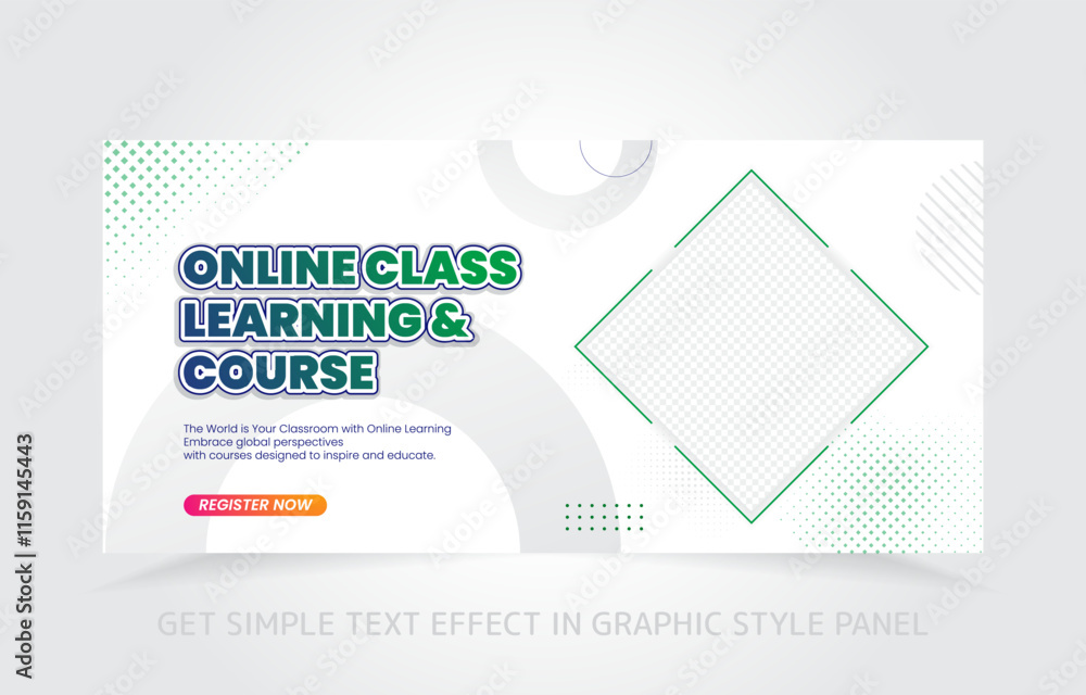 banner template design e-learning online and class master with free ...