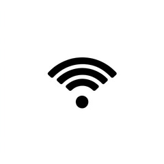 Wi fi Icon isolated on white background.