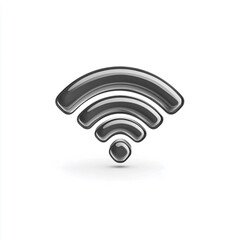 Wi fi Icon isolated on white background.