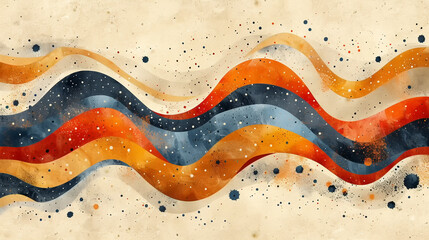 Wall Mural - creative waves of color flow across a textured background