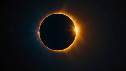 Wall Mural - Spectacular View of a Solar Eclipse with Glowing Corona