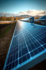 Wall Mural - A solar panel installed on the rooftop, providing renewable energy source