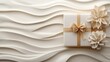 © iamtopkritsada - Elegant folded gift wrapping layers with subtle sale highlights, Christmas Discounts, refined aesthetics