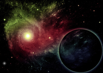 Wall Mural - galaxy in a free space.
