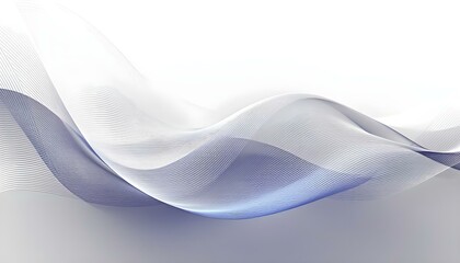 Fototapete - Sci-fi abstract blue background with dotted curved wavy lines. Technology futuristic design. Dynamic digital wave. Abstract nanotechnology flow. Science background concept. 3d rendering background