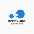 © Abdul Jalil - Infinity icon template in simple style. Connect logo vector illustration