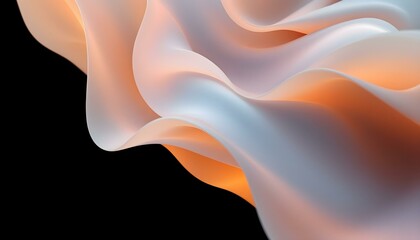 Fototapete - 3d render, abstract colorful background illuminated with colorful neon light. Glowing curvy line. Abstract futuristic shape. Abstract background iridescent glass ribbon. Neon 3d fluid shape