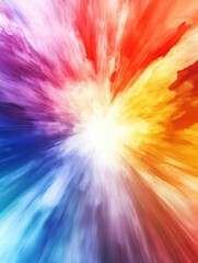 Aufkleber - Vibrant explosion of colors with ample copy space for creative designs and text elements. Generative AI