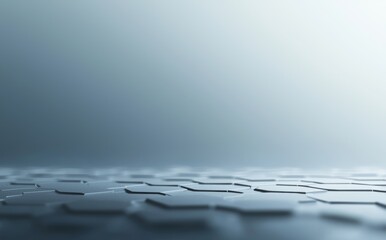 Fototapete - An abstract hexagon-themed technology background with a digital hi-tech design, offering space for your message.