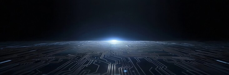Leinwandbilder - A circuit board-themed abstract technology cover. A high-tech brochure design idea. A set of futuristic business layouts. Futuristic digital poster templates.