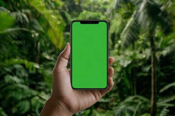 Poster - Using a smartphone and green screen to render digital mockups in the forest