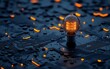 © PlenyunGraphics - A glowing lightbulb sits on a circuit board, representing innovation and creativity.