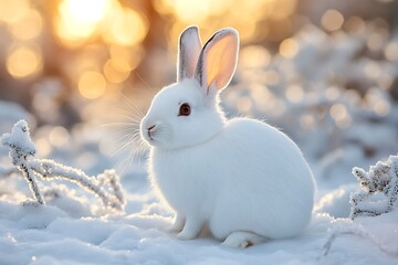 rabbit in the snow