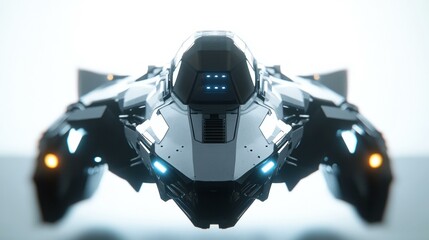 Futuristic vehicle design. AI.