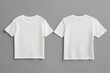 © FATNA - White t-shirts with copy space on gray background