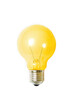 © BOTAHRY DEX - Glowing yellow light bulb on white