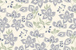 © Wita Pixs - Vintage floral pattern embroidery texture design ethnic bohemian style for fabric wallpaper background border handmade vector illustration block print.