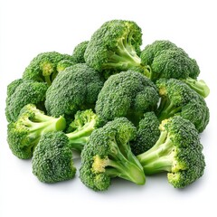 Wall Mural - photo of a broccoli, hd, isolated on white background. 