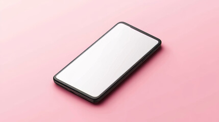 Wall Mural - smartphone with blank white screen. vector realistic mockup of mobile phone with empty display front
