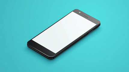 Wall Mural - smartphone with blank white screen. vector realistic mockup of mobile phone with empty display front