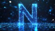 © thenort - Glowing blue letter N formed by interconnected lines and dots on a dark background.