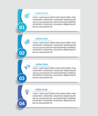 Wall Mural - business infographic design template with 4 options, steps or processes. can be used for workflow la