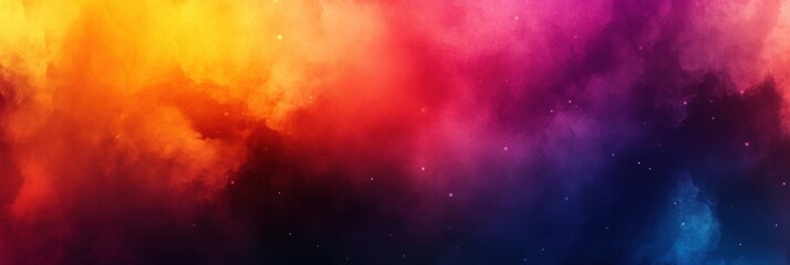 Aufkleber - Vibrant explosion of colors creating a dynamic backdrop for creative designs and text placement. Generative AI