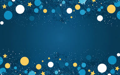 Wall Mural - Colorful circles and stars create a festive background ideal for celebrations and events