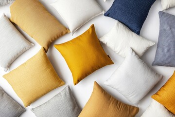 Sticker - assortment of cushions on light backdrop