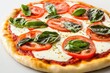 © LimeSky - Caprese pizza components displayed on white