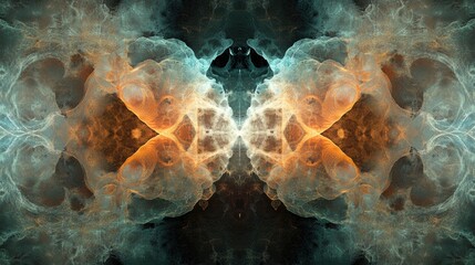 Aufkleber - Exploring abstract fractal patterns with vibrant colors and intriguing textures for creative design. Generative AI
