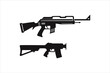 © Atullah - Gun silhouette vector on a white background