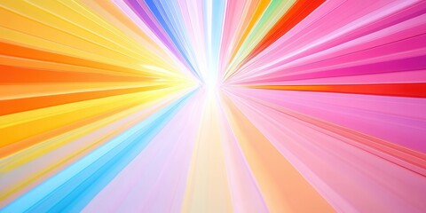 Wall Mural - flat lay composition of vibrant office supplies spread on a pastel-colored desk, with items such as 