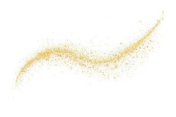 Wall Mural - Gold glitter sparkly shiny stardust trail shimmering path of golden Light png clipart transparent